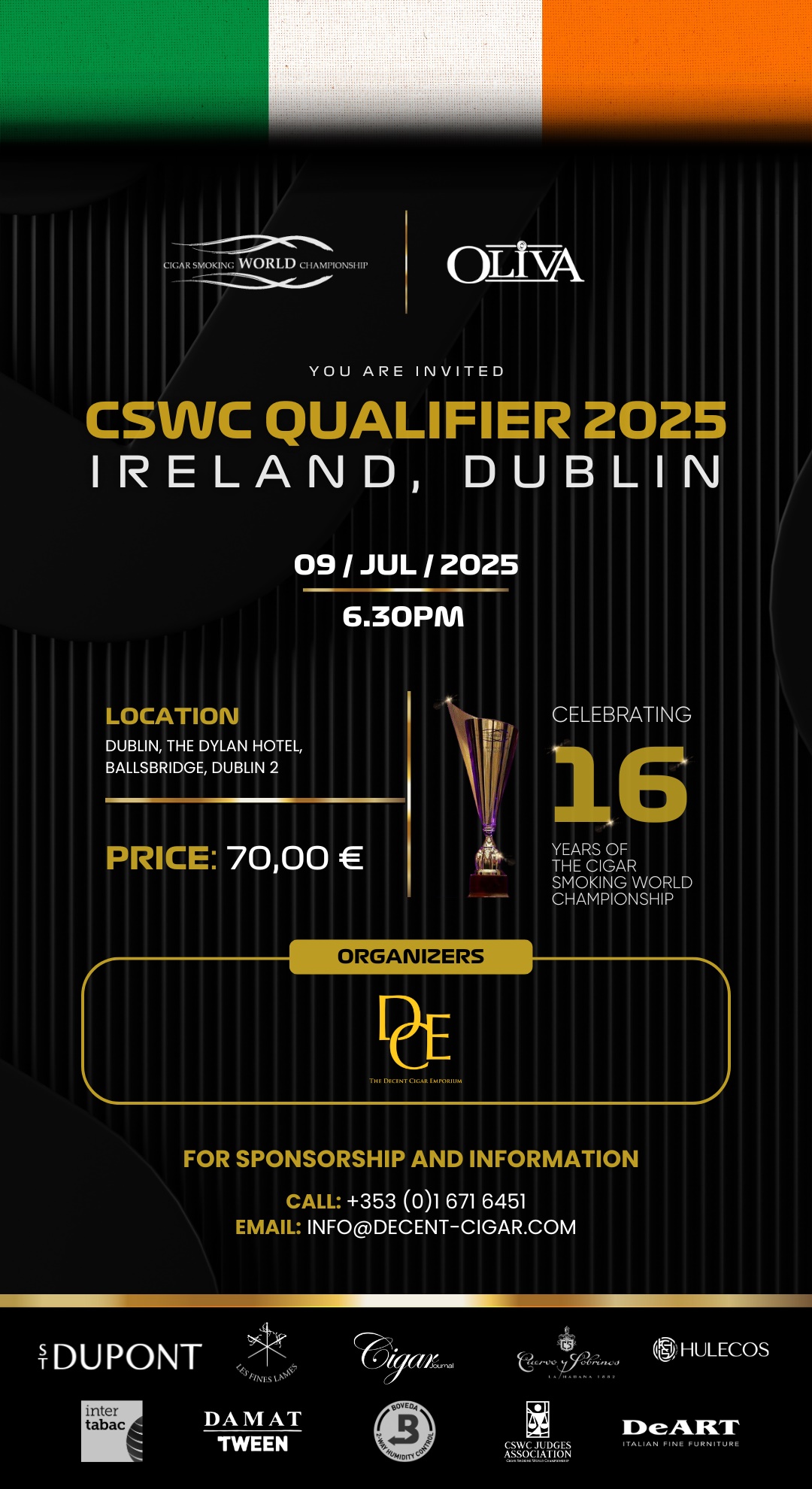 Decent Cigar Event - CSWC IRISH QUALIFIERS 9th July 2025